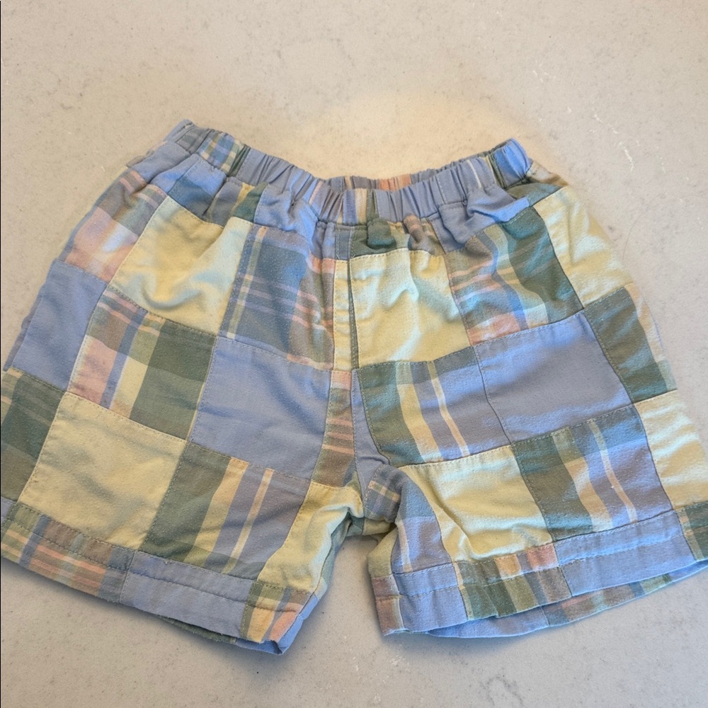 The Beaufort Bonnet Company Pastel Plaid Patchwork Shorts
